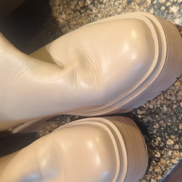 Sam Edelman Larina Nude Color Leather Lug Soles Tall Shaft Boots. EUC Sz 10 - Picture 7 of 12